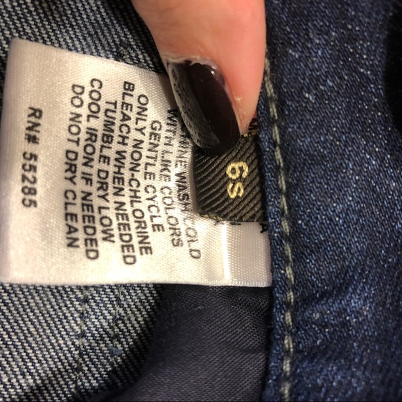 Express Zelda Skinny Dark Wash Jeans - Size 6S - Picture 4 of 5